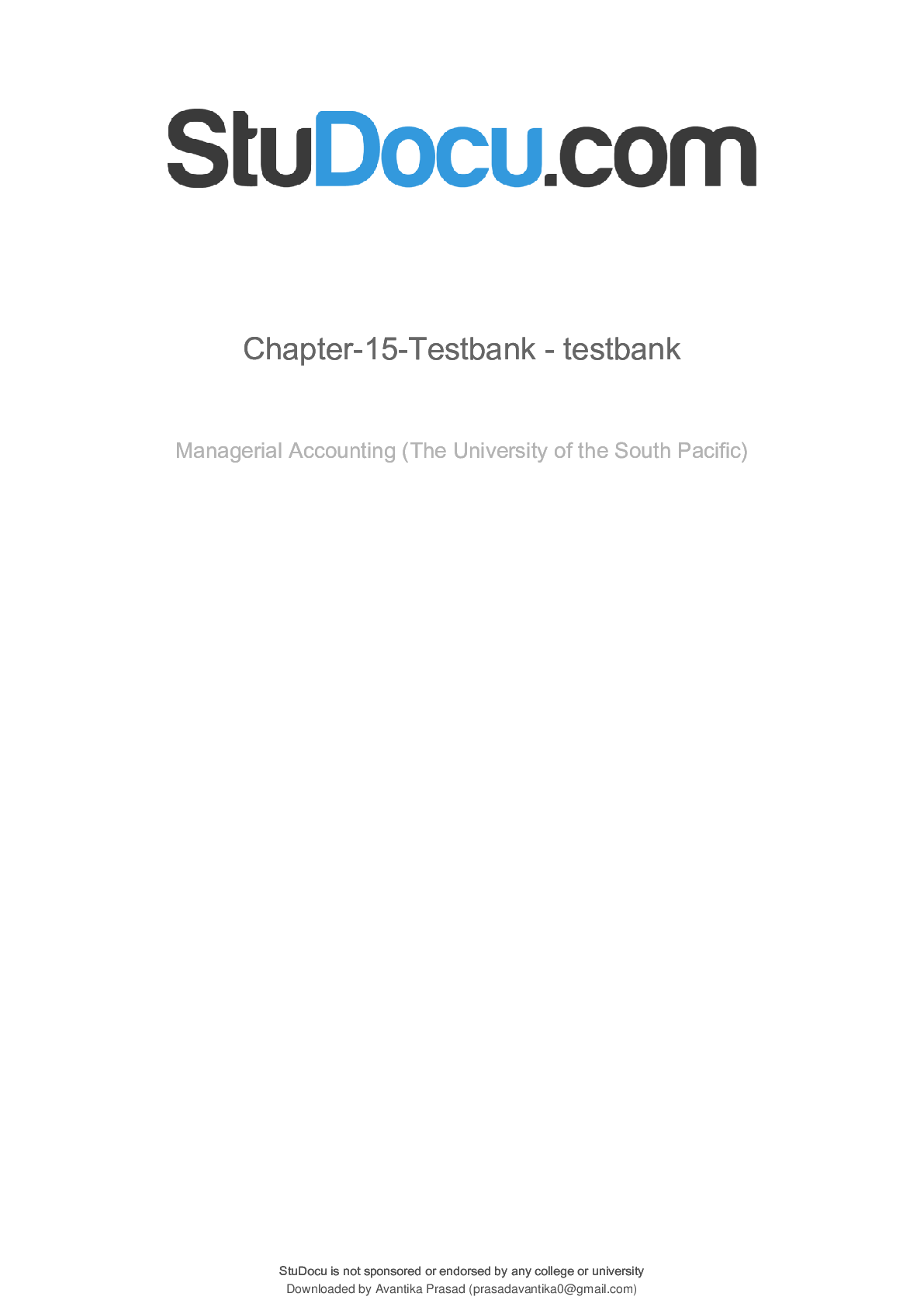 Preview image for Managarial accounting