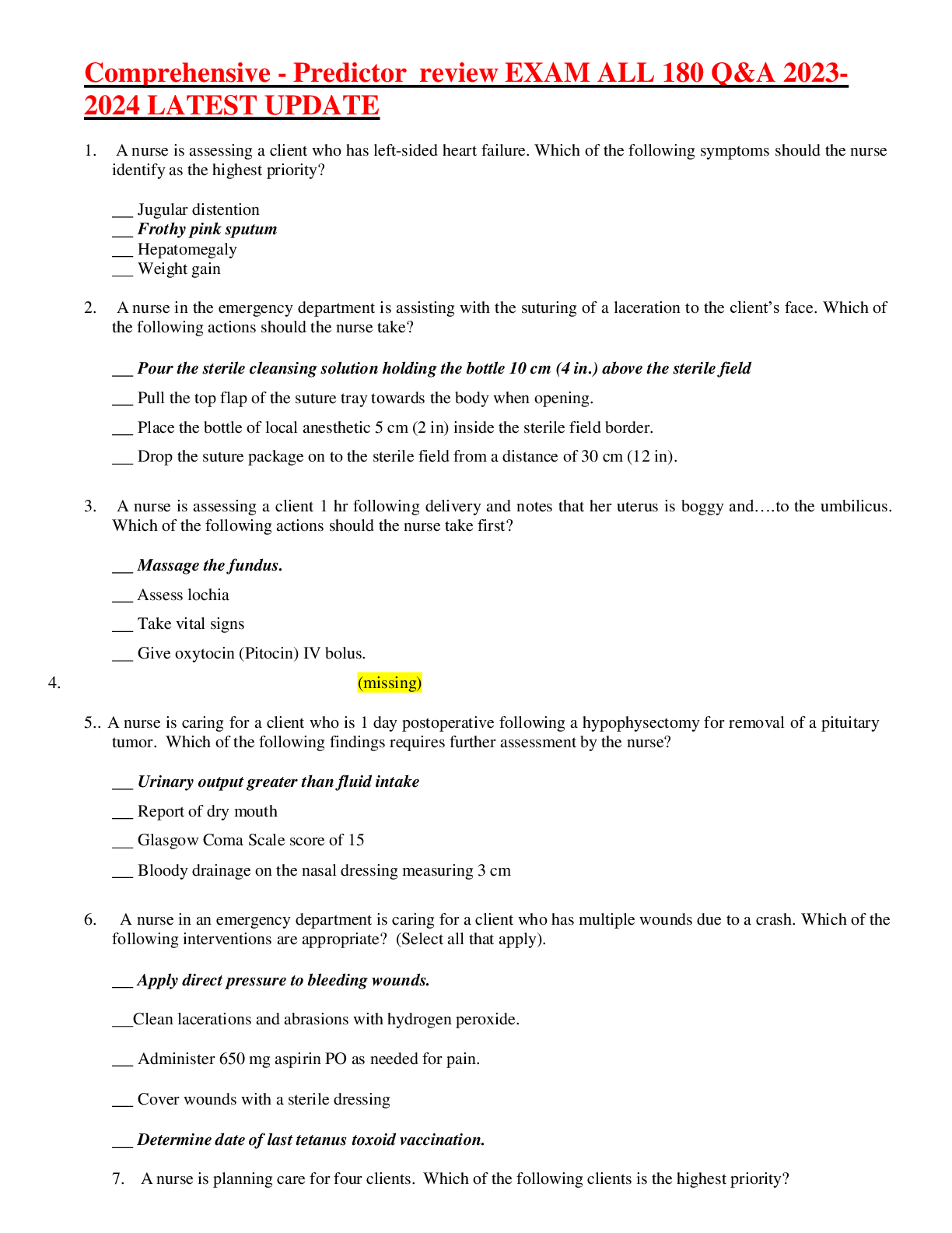 Preview image for ATI Comprehensive - Predictor review