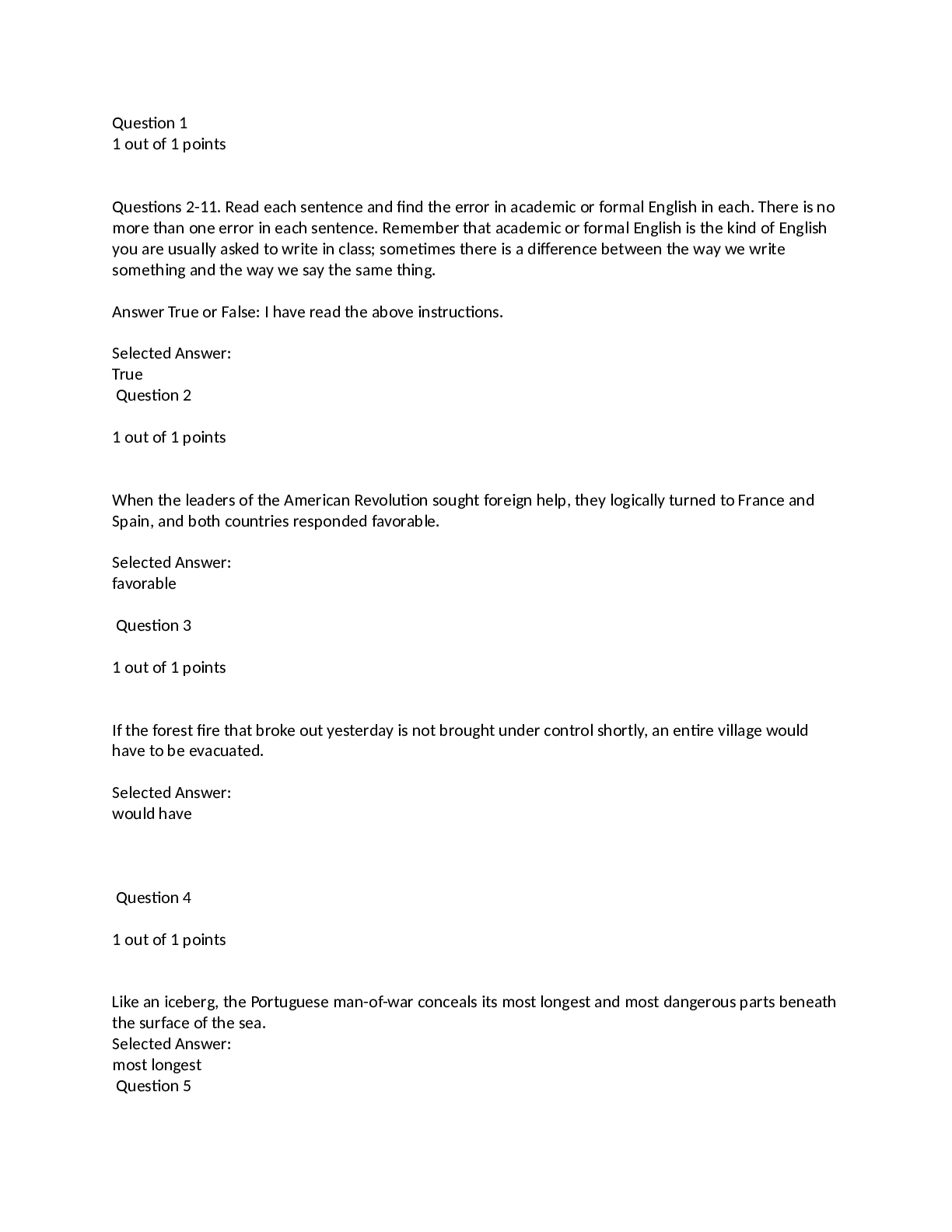 Preview image for Liberty University - CLST 101 |English assessment, Complete test solutions, Latest 2022