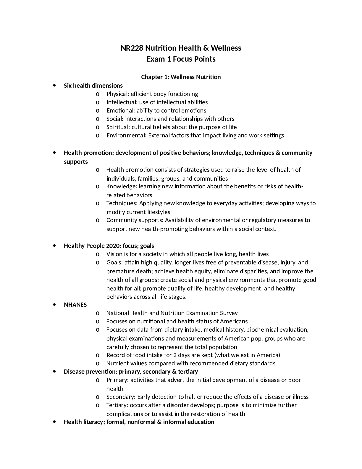 Preview image for NR 228exam 1 focus points