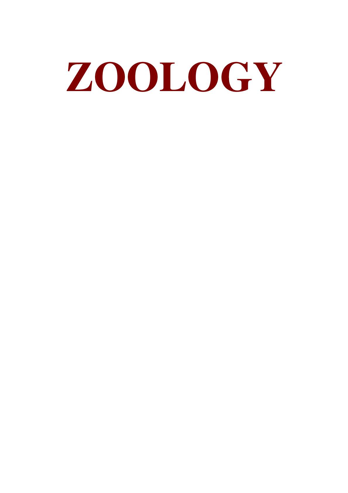 Preview of Zoology: Diversity of Living World, Animal Diversity - II(Chordata Phylum),  I (Invertebra