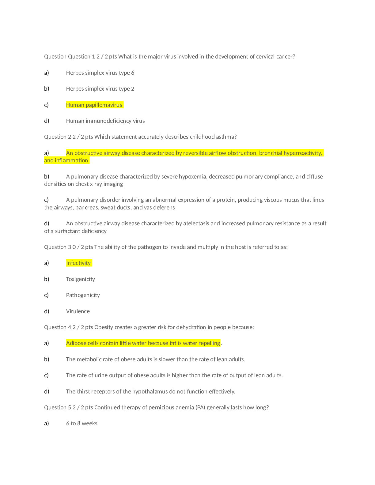 Preview image for NR 507 Advanced Pathophysiology Final Exam. Complete solution. - Chamberlain College of Nursing