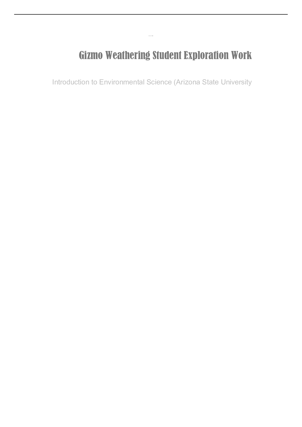 Preview image for Gizmo Weathering Student Exploration Work