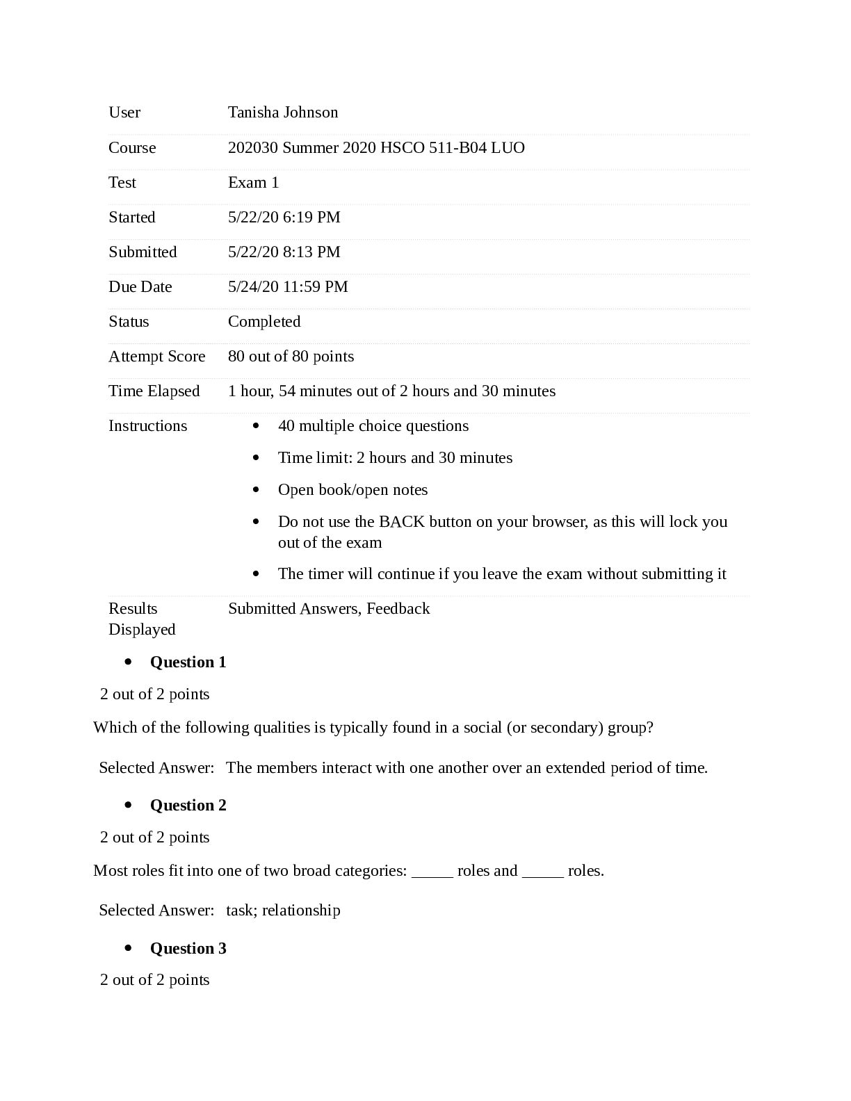 Preview image for HSCO 511 Exam 1 : Liberty University Questions and Answers Summer