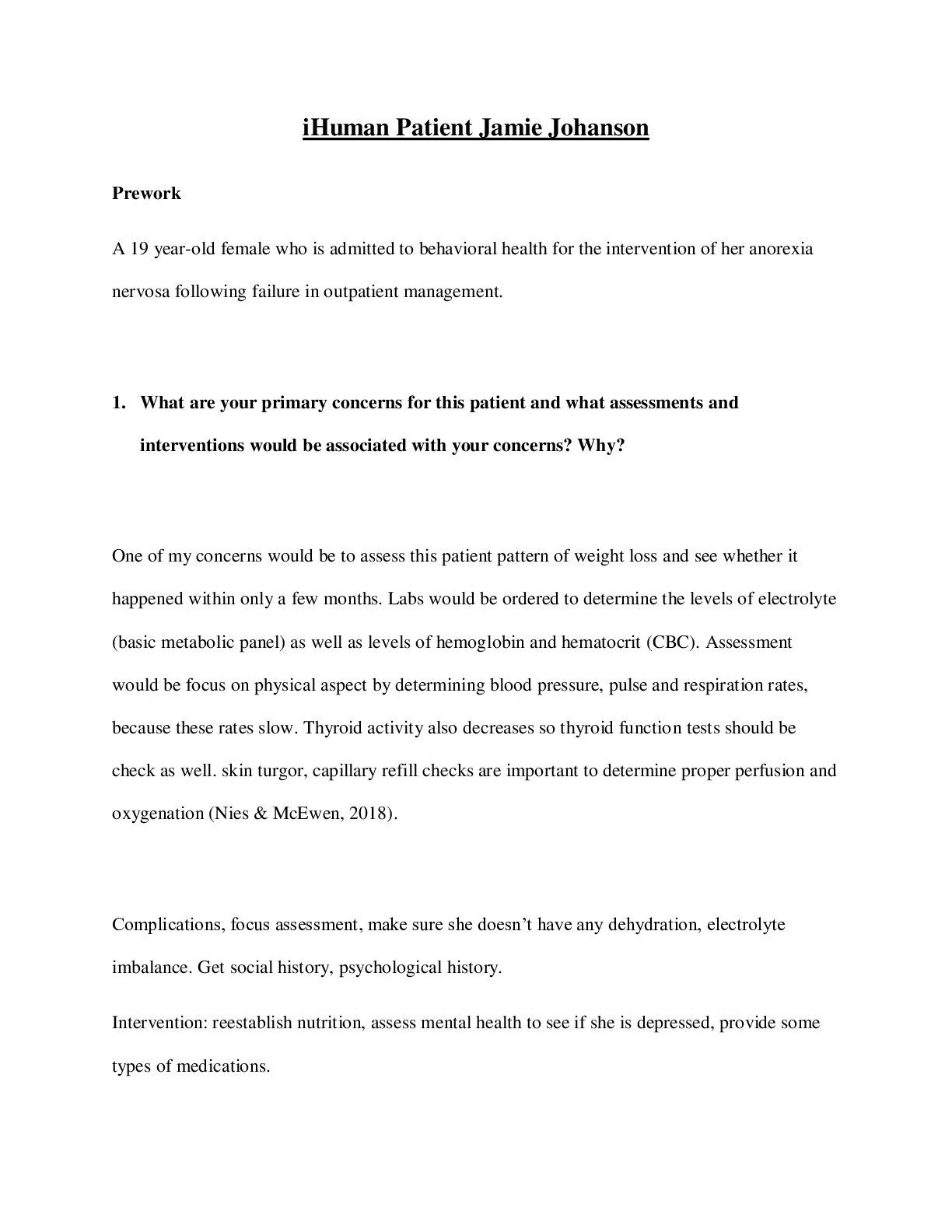 Preview image for iHuman Patient Jamie Johanson