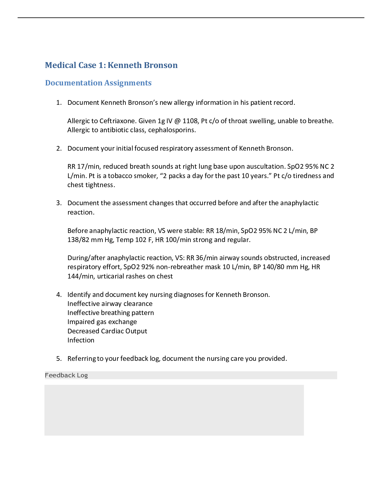 Preview image for Medical Case 1: Kenneth Bronson Vsim Assignments