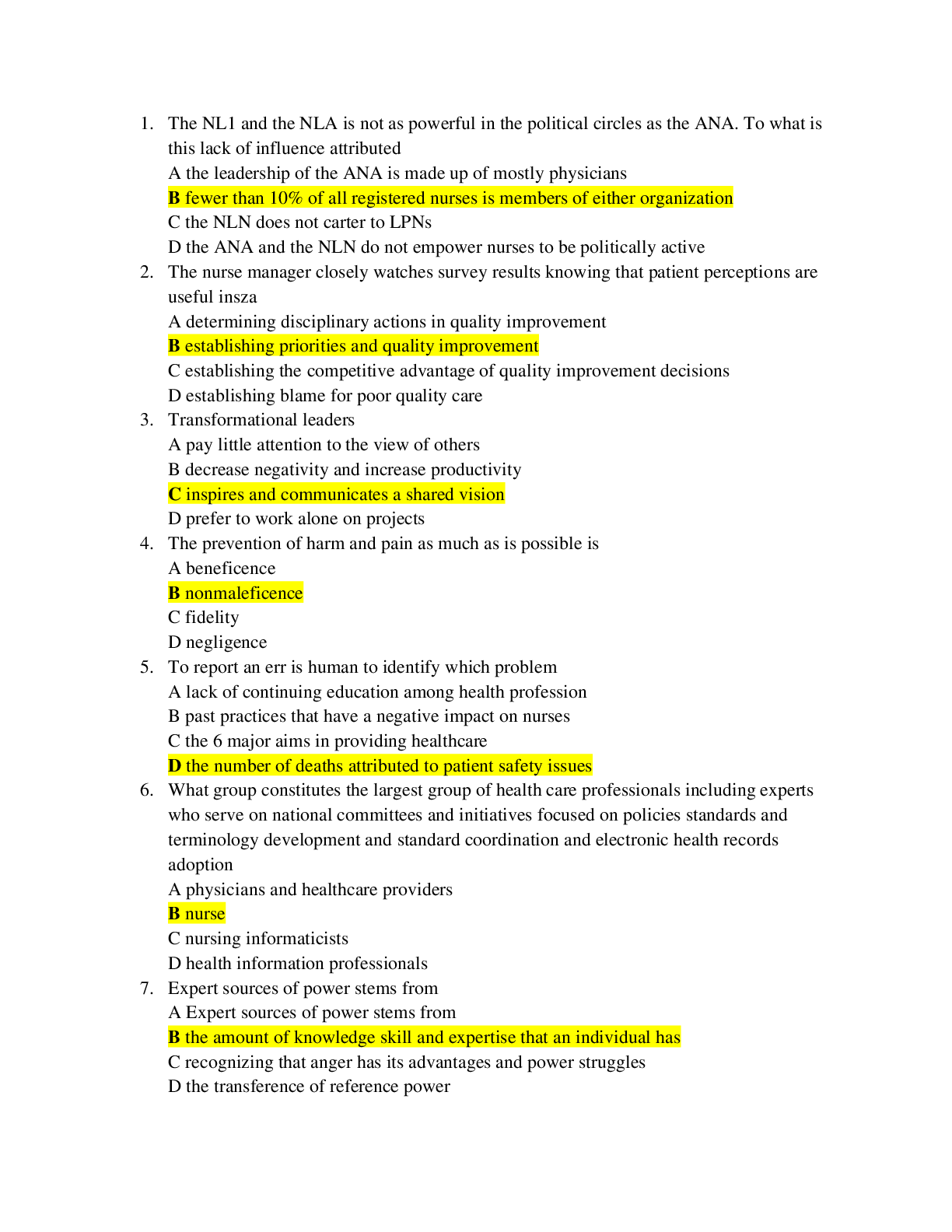 Preview image for Leadership-test Questions&Answers (ASSURED A)