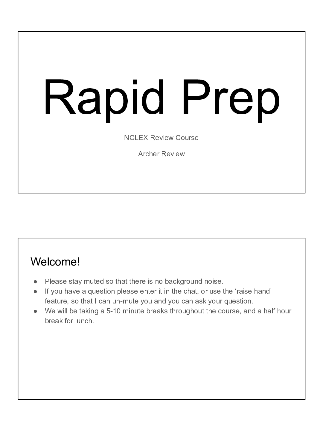 Preview image for Rapid Prep NCLEX Review Course Archer Review
