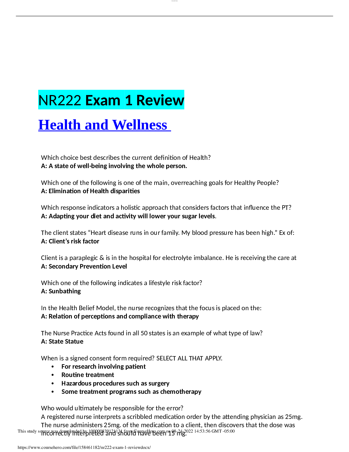 Preview image for NR222 Exam1Review