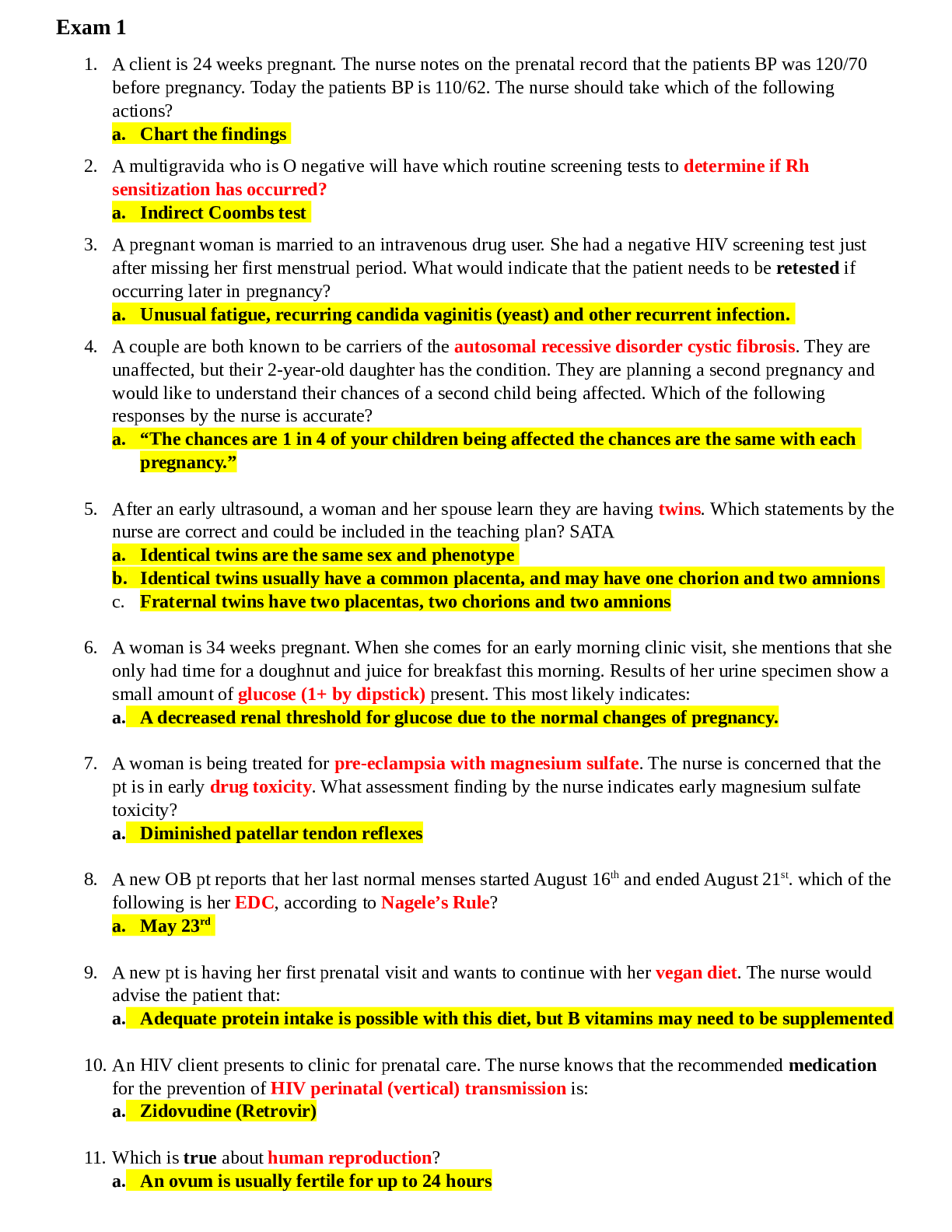 Preview image for ob exam