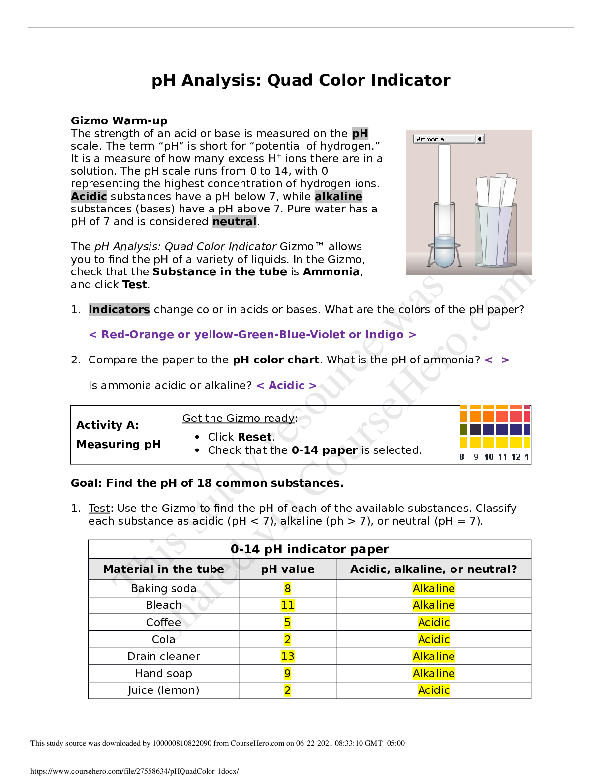 Preview image for GIZMOS. pH Analysis: Quad Color Indicator,