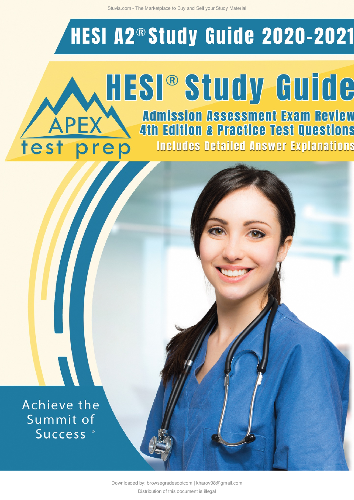 Preview image for HESI A2 Study Guide 2020 & 2021 HESI Study Guide Admission Assessment Exam Review 4th Edition & Practice Test Questions with Correct Answer Explanations]