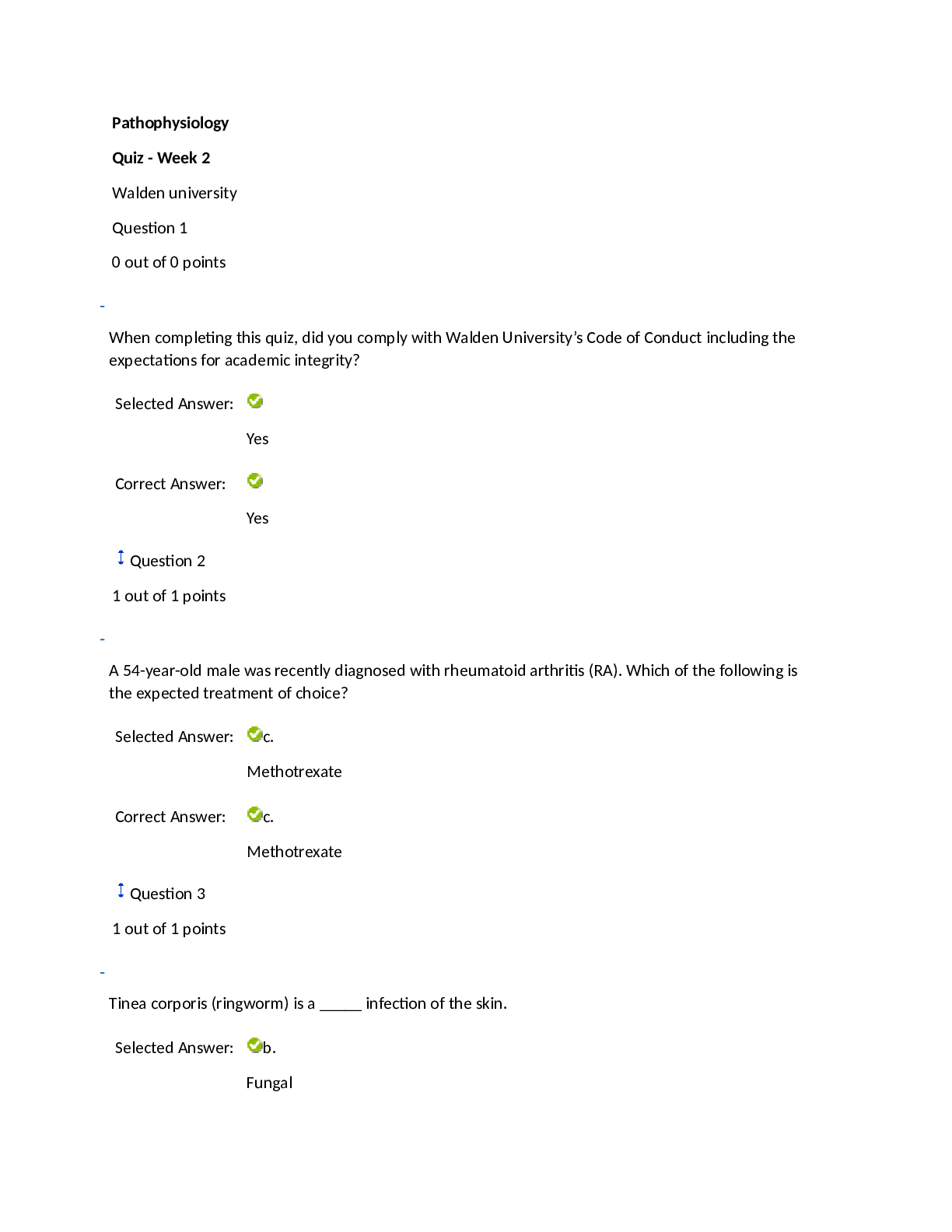 Preview image for NURS 6501N /Review I Test I Submission I Quiz I Week 2 | NURS 6501N I Advanced I Pathophysiology.