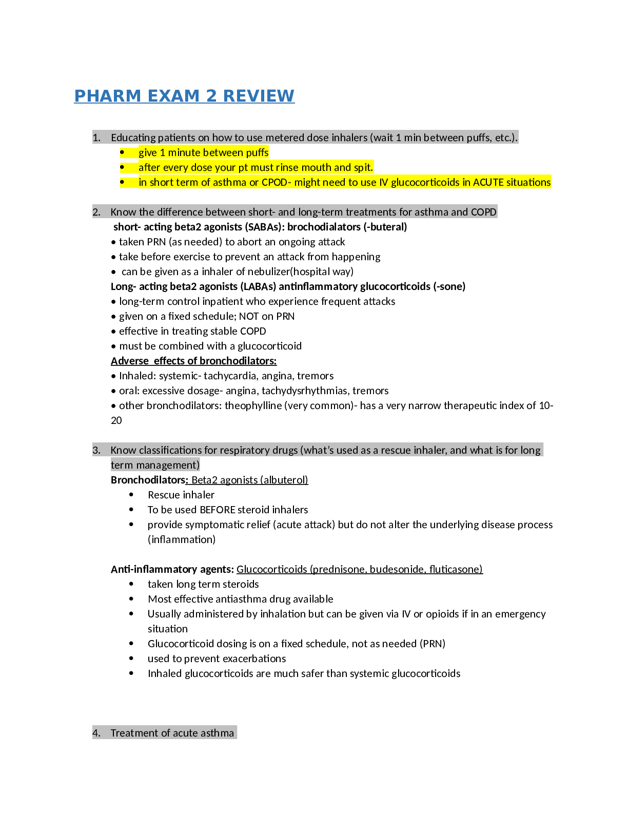 Preview image for NUR2407: Pharmacology Exam 2 Review