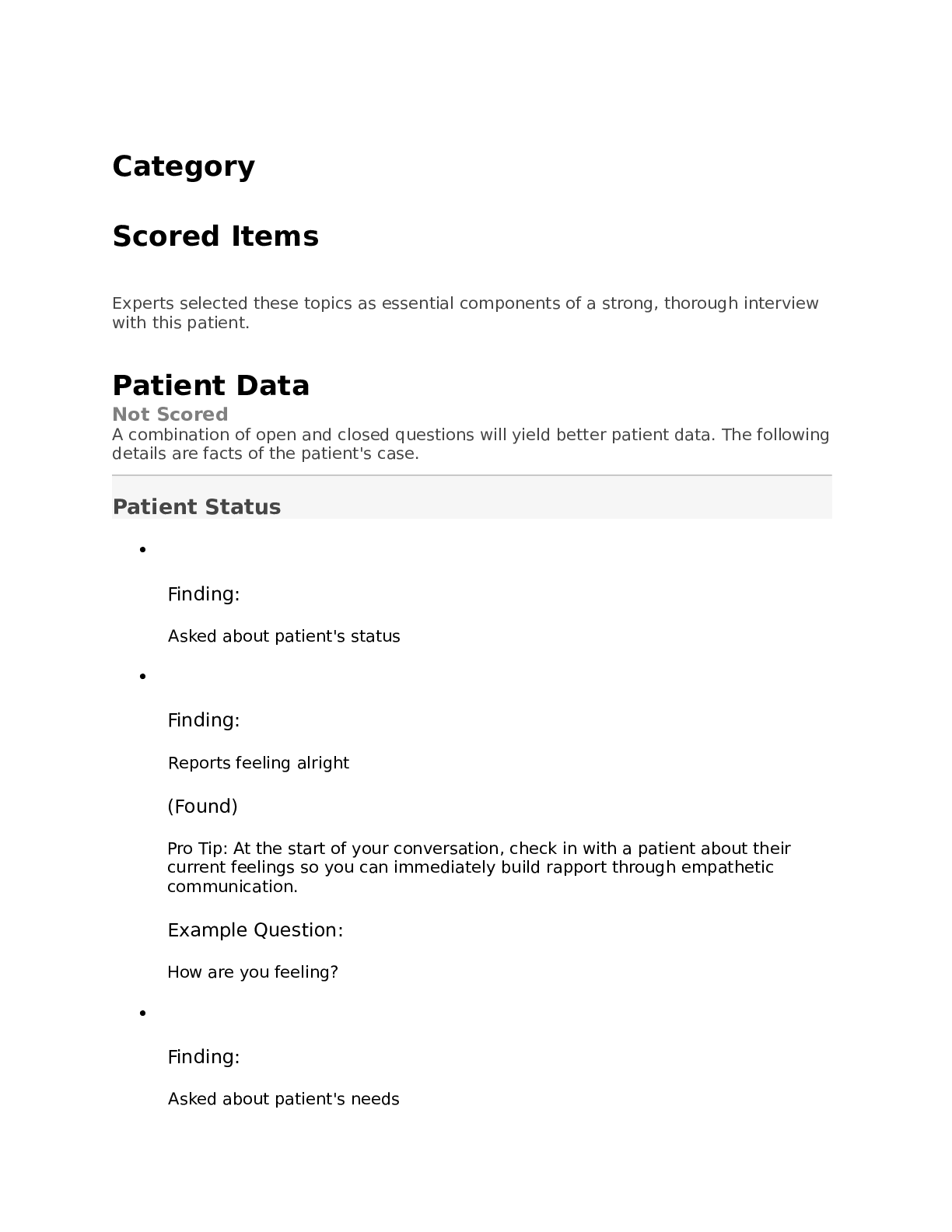Preview image for shadow health uncomplicated delivery.