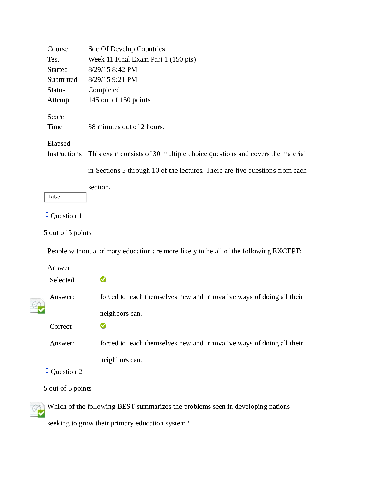 Preview image for SOC 300 FINAL EXAM QUESTIONS AND ANSWERS ALL CORRECT SOLUTION