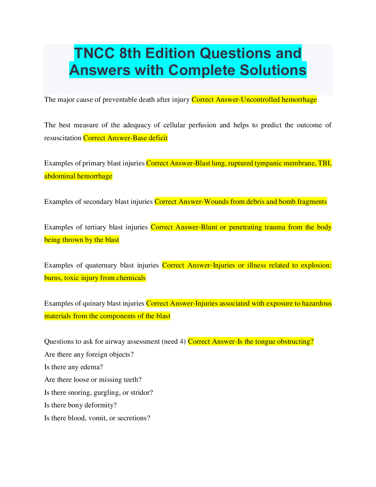 Preview of NRNP 6566 Week 10 Knowledge Check (100% Correct) Verified Answers