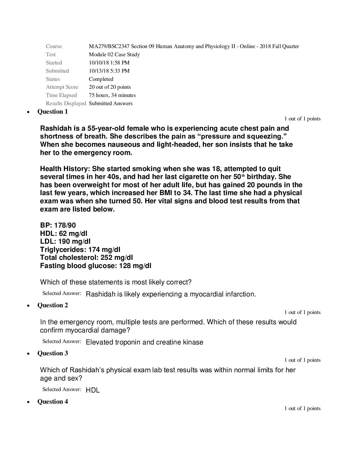 Preview image for BSC 2347 MODULE 02 CASE STUDY BSC2347 AP 2 MODULE 2 CASE STUDY A&P 2 2347 MODULE 02 CASE STUDY WITH COMPLETE UPDATED;VERIFIED SOLUTIONS GRADE A