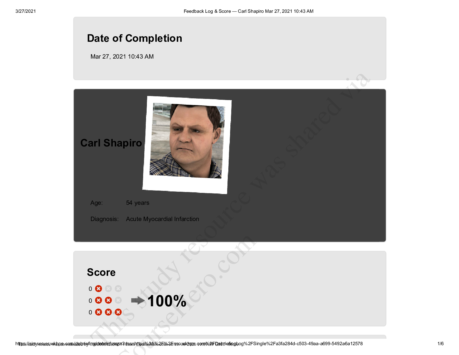 Preview image for Pharmacology Scenario 5 Mary Richards