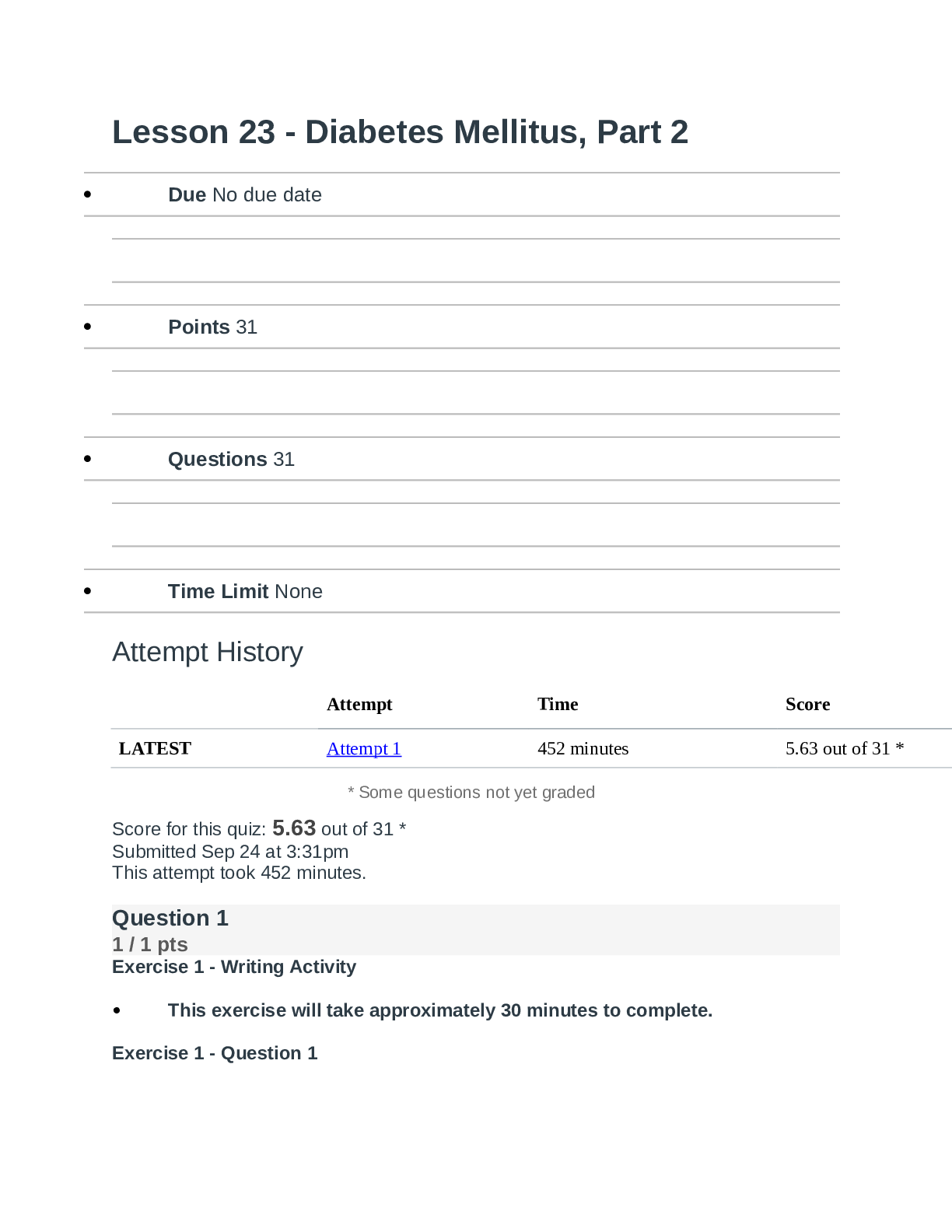Preview image for Nursing: This is VCE 2 Exam in 110 Pages. Contains; Lesson 23 - Diabetes Mellitus, Part 2, Lesson 09 - Cancer, Lesson 11 - Care and Treatment of the Patient with Complications of Cancer, Lesson 06 - Acid-Base Imbalance, Lesson 22 - Diabetes Mellitus, Part 1, Lesson 04 - Postoperative Assessment, and Lesson 09 - Care of the Patient Experiencing Exacerbation of an Asthmatic Condition QnA